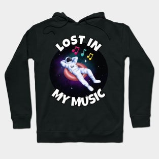 Floating Astronaut – Lost In My Music Hoodie